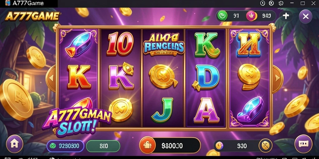Tampilan menarik dari gameplay Slot A777GAME yang mendebarkan.