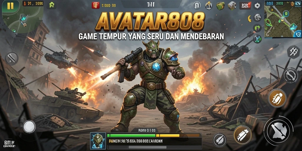 Tampilan gameplay seru dari AVATAR808 dengan aksi tembak-menembak mendebarkan.