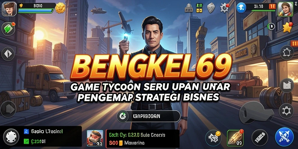Tampilan gameplay seru di BENGKEL69 dengan manajemen bengkel yang menarik.