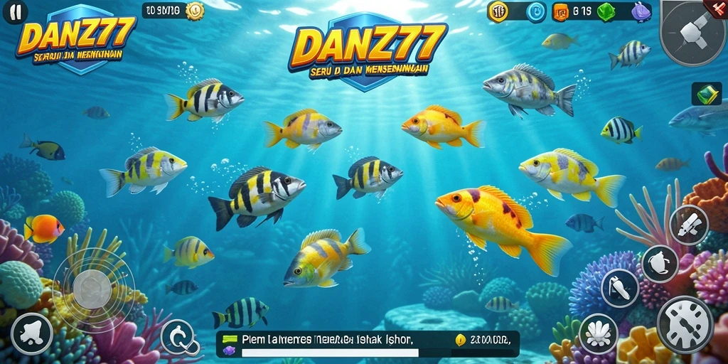 Tampilan gameplay DAN777 dengan grafis tembak ikan yang menawan.