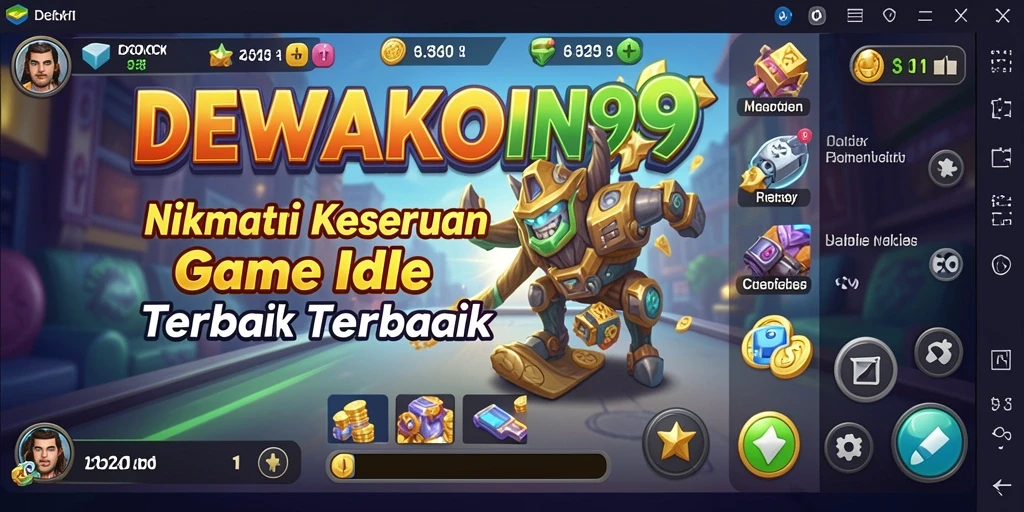 Tampilan permainan DEWAKOIN99 yang menarik dengan gameplay Idle.