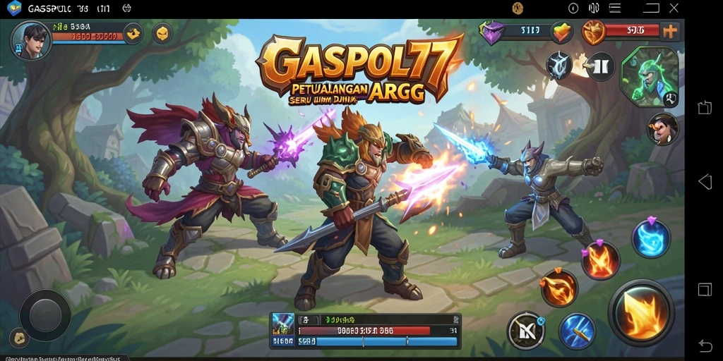 Screenshot GASPOL77 menampilkan aksi seru pertarungan ARPG.