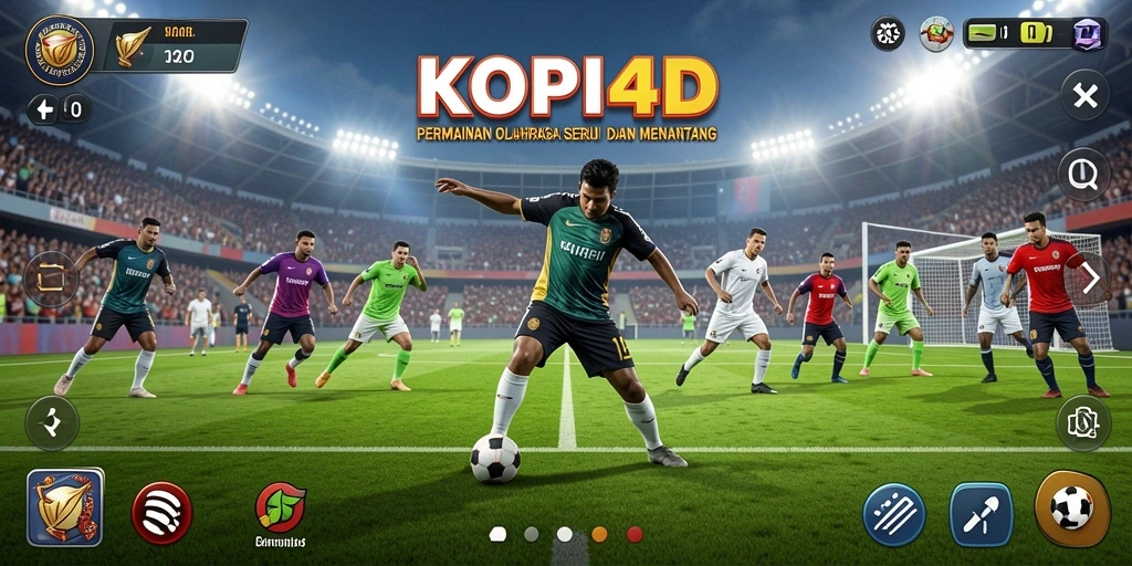 Tampilan gameplay KOPI4D yang seru dan menarik saat bermain olahraga.