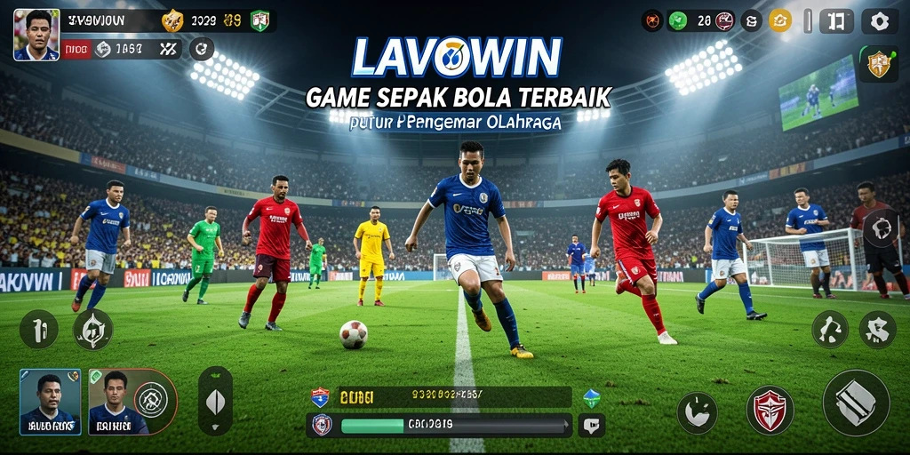 Tampilan permainan sepak bola yang mengesankan dan realistis.