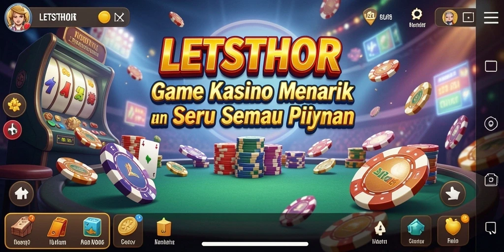 Tampilan gameplay seru di LETSTHOR dengan berbagai pilihan permainan Kasino.