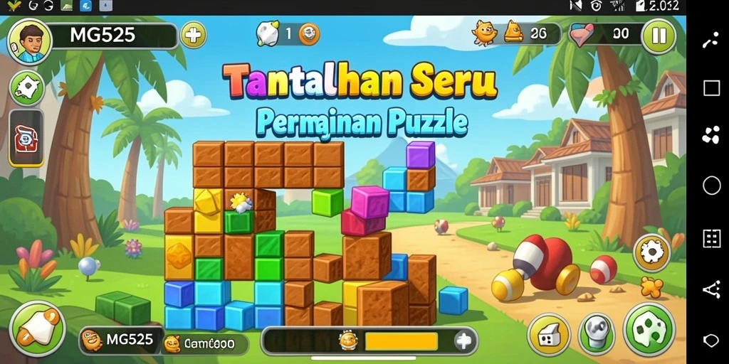 Tampilan gameplay MG525 yang menantang dalam permainan Puzzle.
