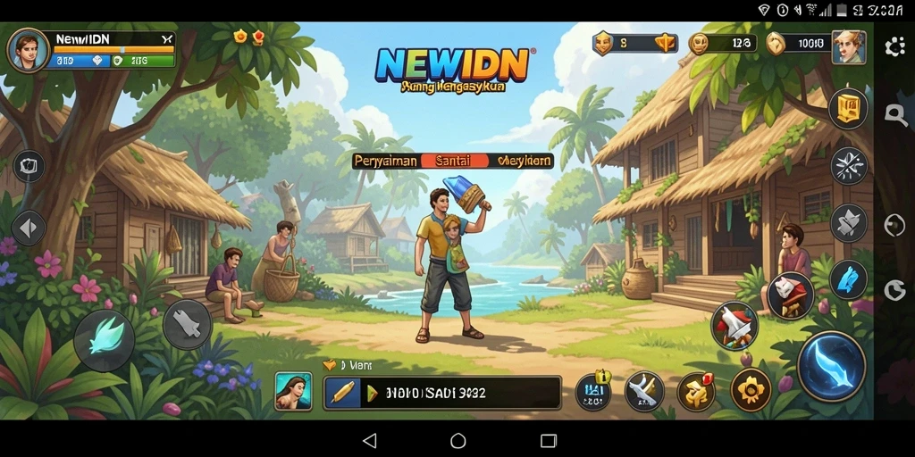Tampilan gameplay seru dari NEWIDN yang menarik dan penuh warna.