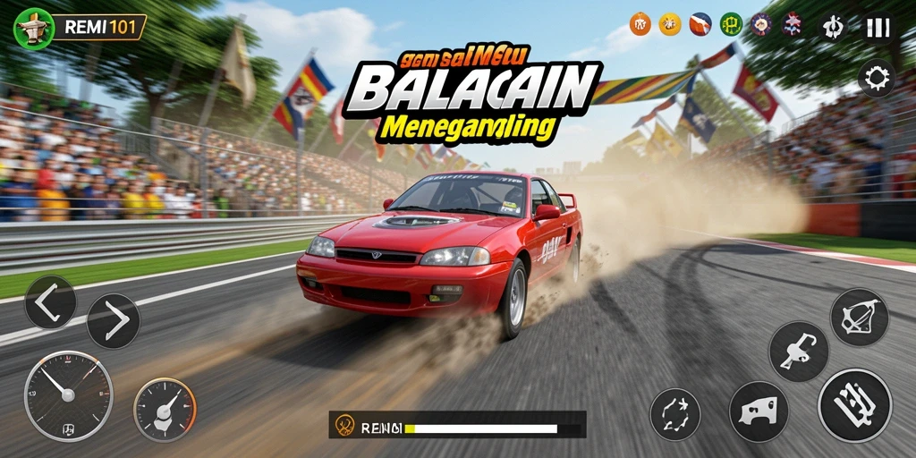 Gameplay mendebarkan di lintasan balapan ditampilkan dalam REMI101.