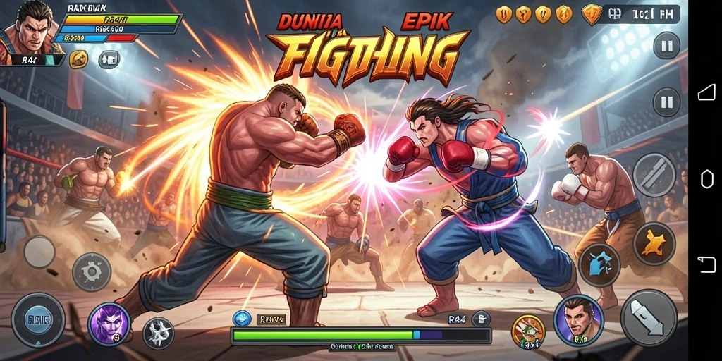 Gameplay RR44 menampilkan pertarungan seru dan aksi mendebarkan.
