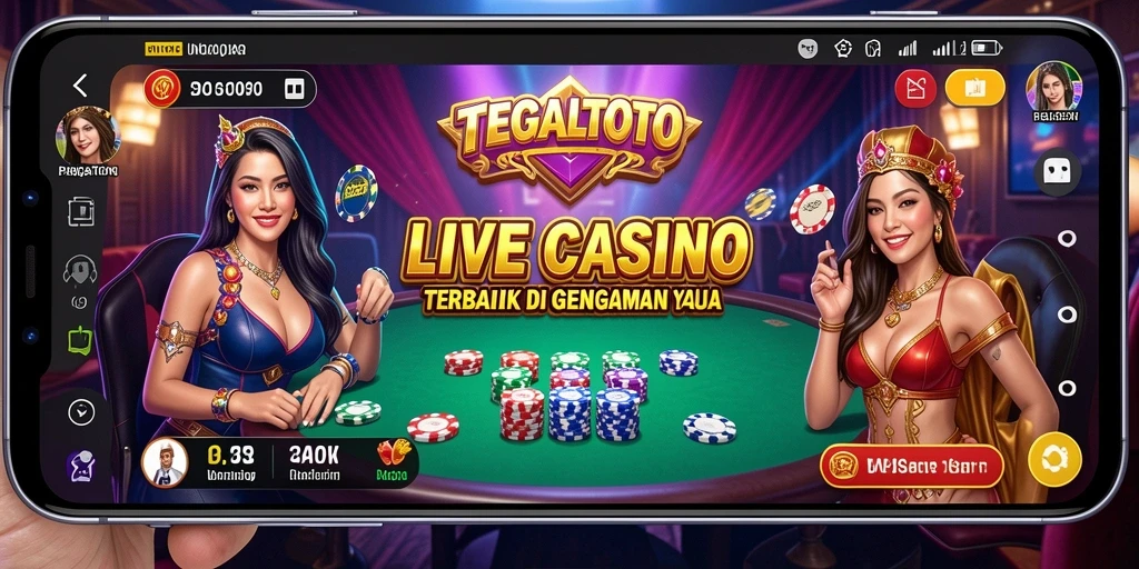 Screenshot utama TEGALTOTO menampilkan suasana permainan Live Casino yang mendebarkan.